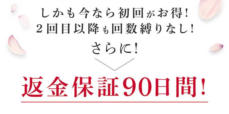 返金保証90日間